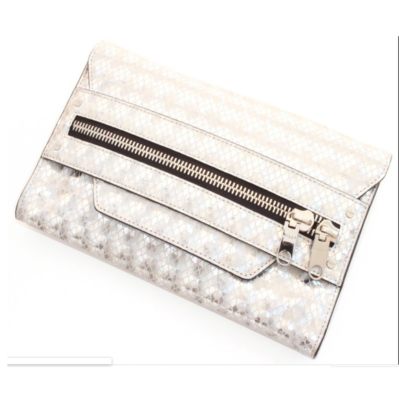 Milly Clutch Bag Metallic Bowery Hologram Clutch Convertible Shoulder Bag NWT - Picture 1 of 6
